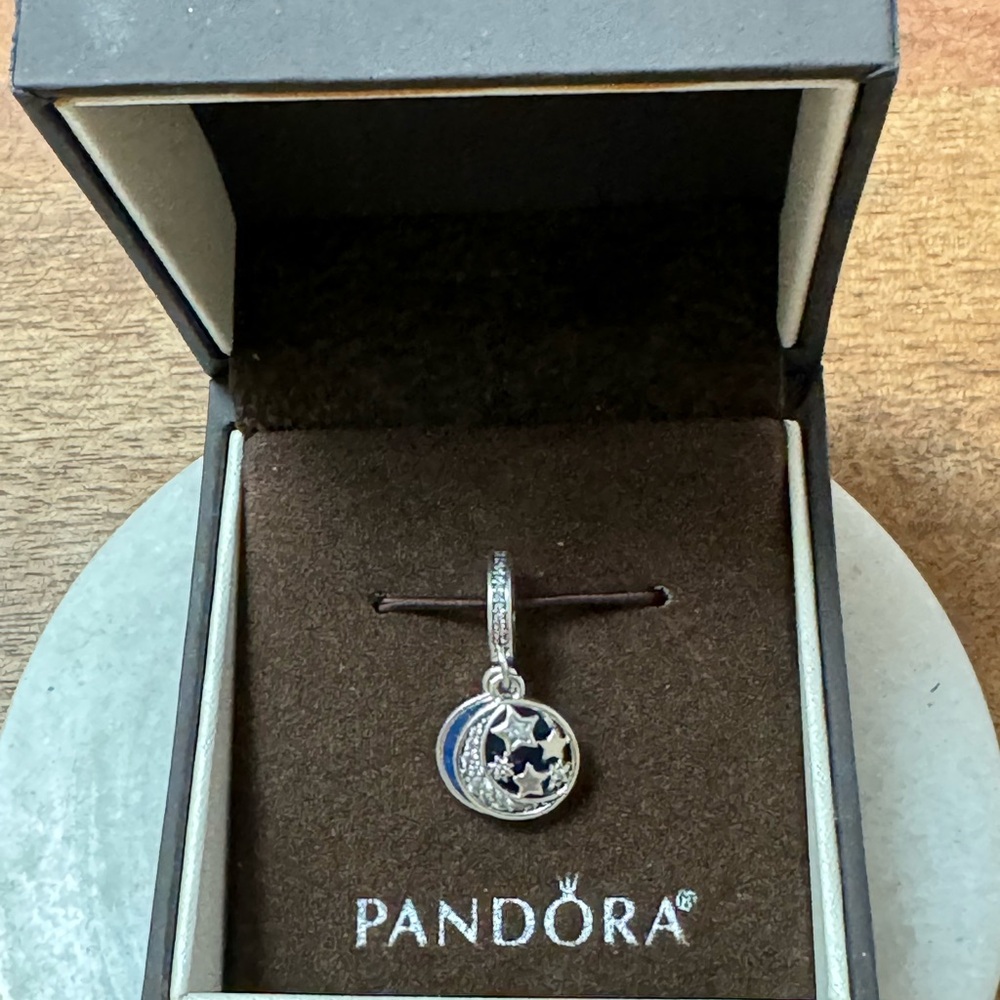 Preowned Pandora Vintage Night Sky Dangle Charm